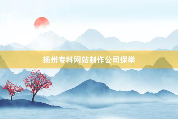 扬州专科网站制作公司保举